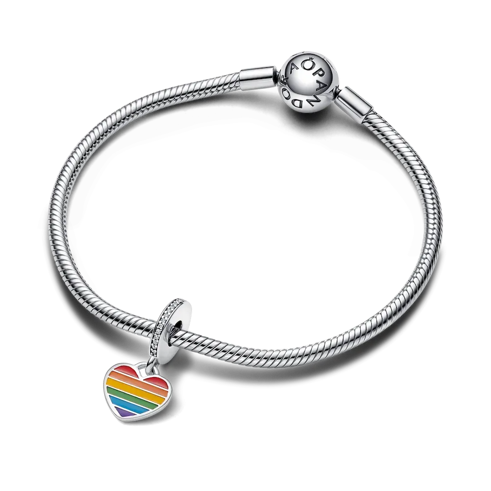 Pride Rainbow Heart Dangle Charm - Image 3