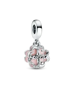 Four-leaf Clover Friendship Double Dangle Charm