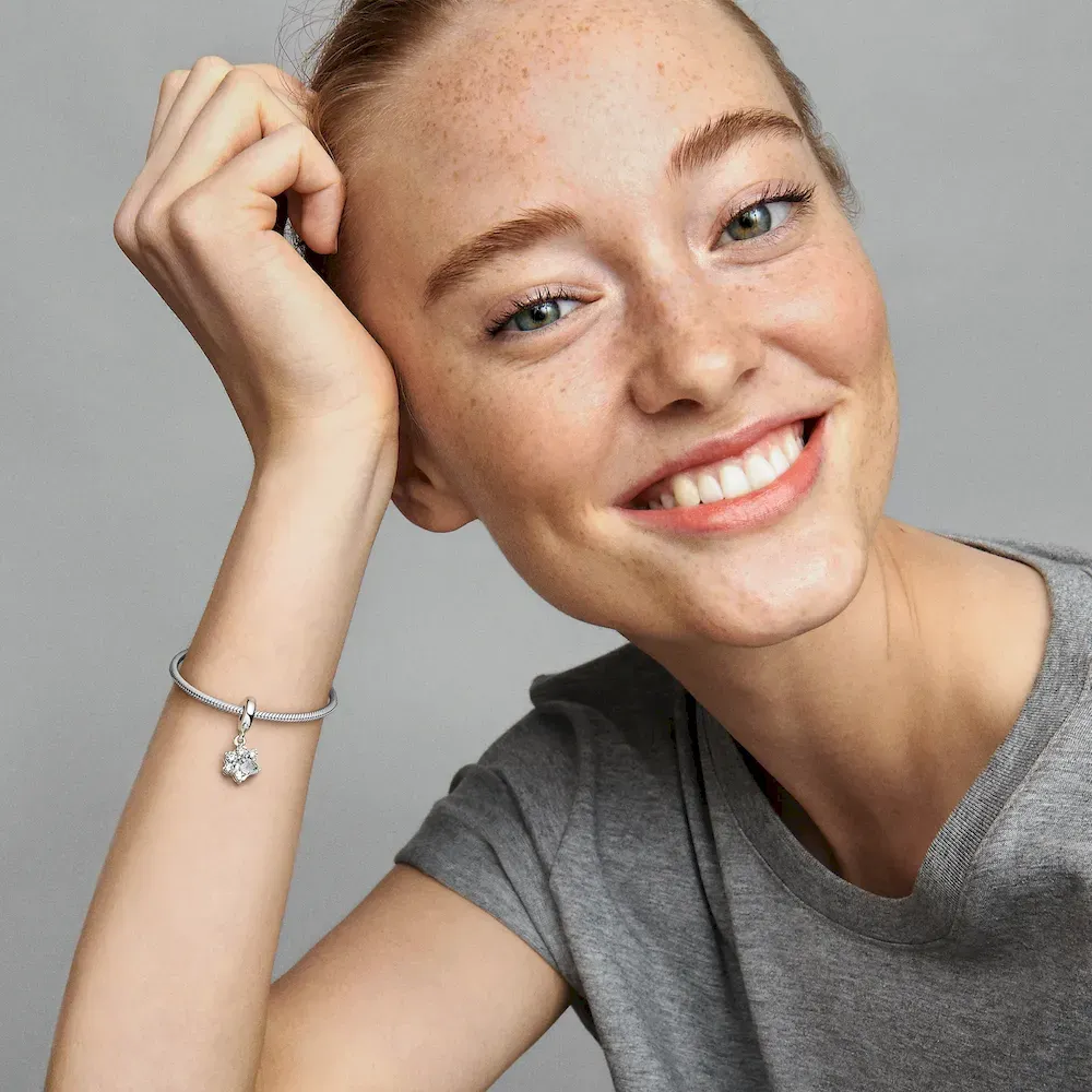 Sparkling Pet Paw Print Dangle Charm - Image 3