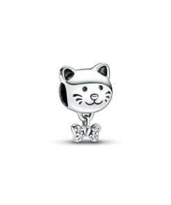 Pet Cat & Bow Charm