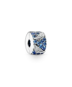 Curved Feather & Pavé Clip Charm