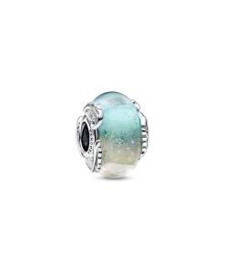 Multicolour Murano Glass & Curved Feather Charm