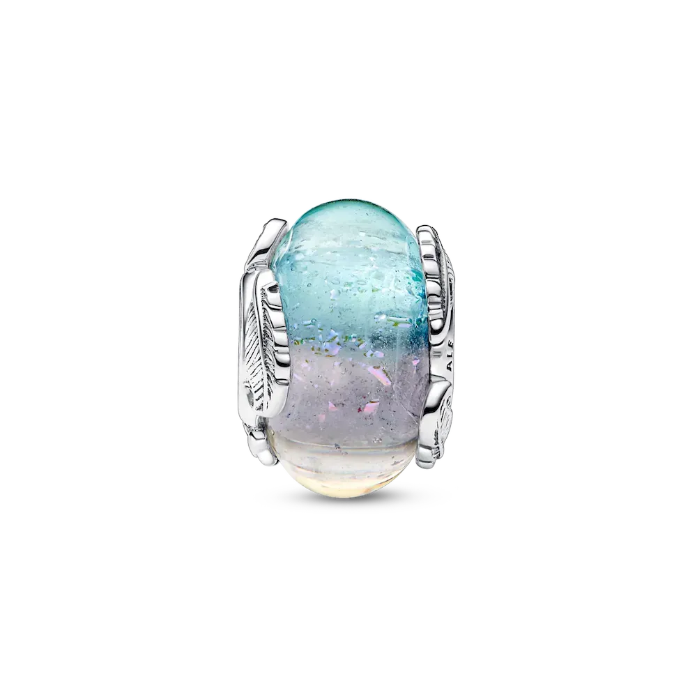 Multicolour Murano Glass & Curved Feather Charm - Image 4