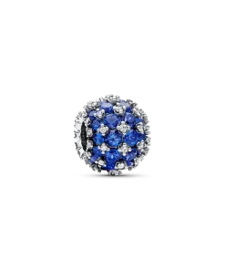 Sparkling Pavé Round Blue Charm