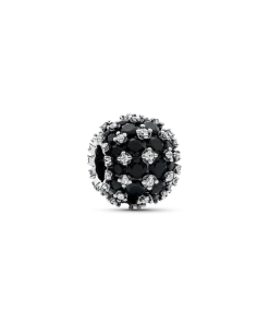 Sparkling Pavé Round Black Charm