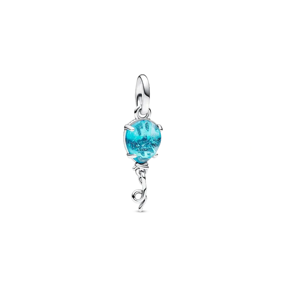 Blue Murano Glass Balloon Dangle Charm
