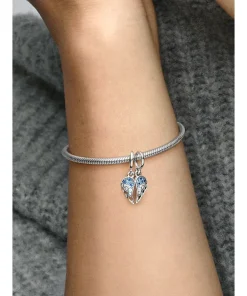 Alternative view of Sparkling Splitable Angel Wings Dangle Charm