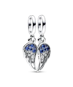 Sparkling Splitable Angel Wings Dangle Charm