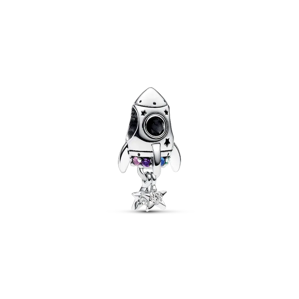 Space Love Rocket Charm