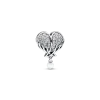 Sparkling Angel Wings & Heart Charm