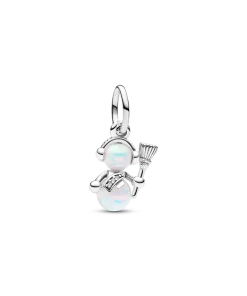 Opalescent Snowman Dangle Charm