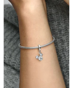 Alternative view of Disney Mickey Mouse Sparkling Head Silhouette Dangle Charm