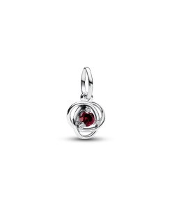 Red Eternity Circle Dangle Charm
