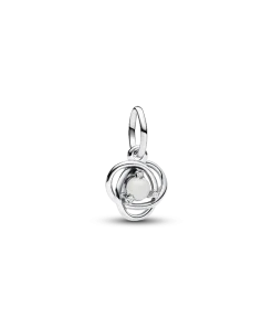 White Eternity Circle Dangle Charm