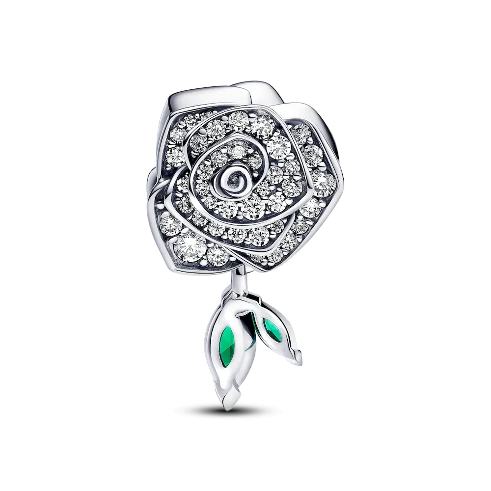 Sparkling Rose in Bloom Charm - Image 5