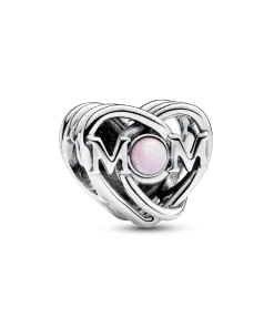 Openwork Mom & Heart Charm