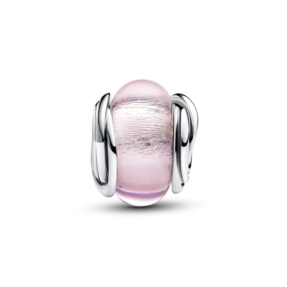 Encircled Pink Murano Glass Charm - Image 5