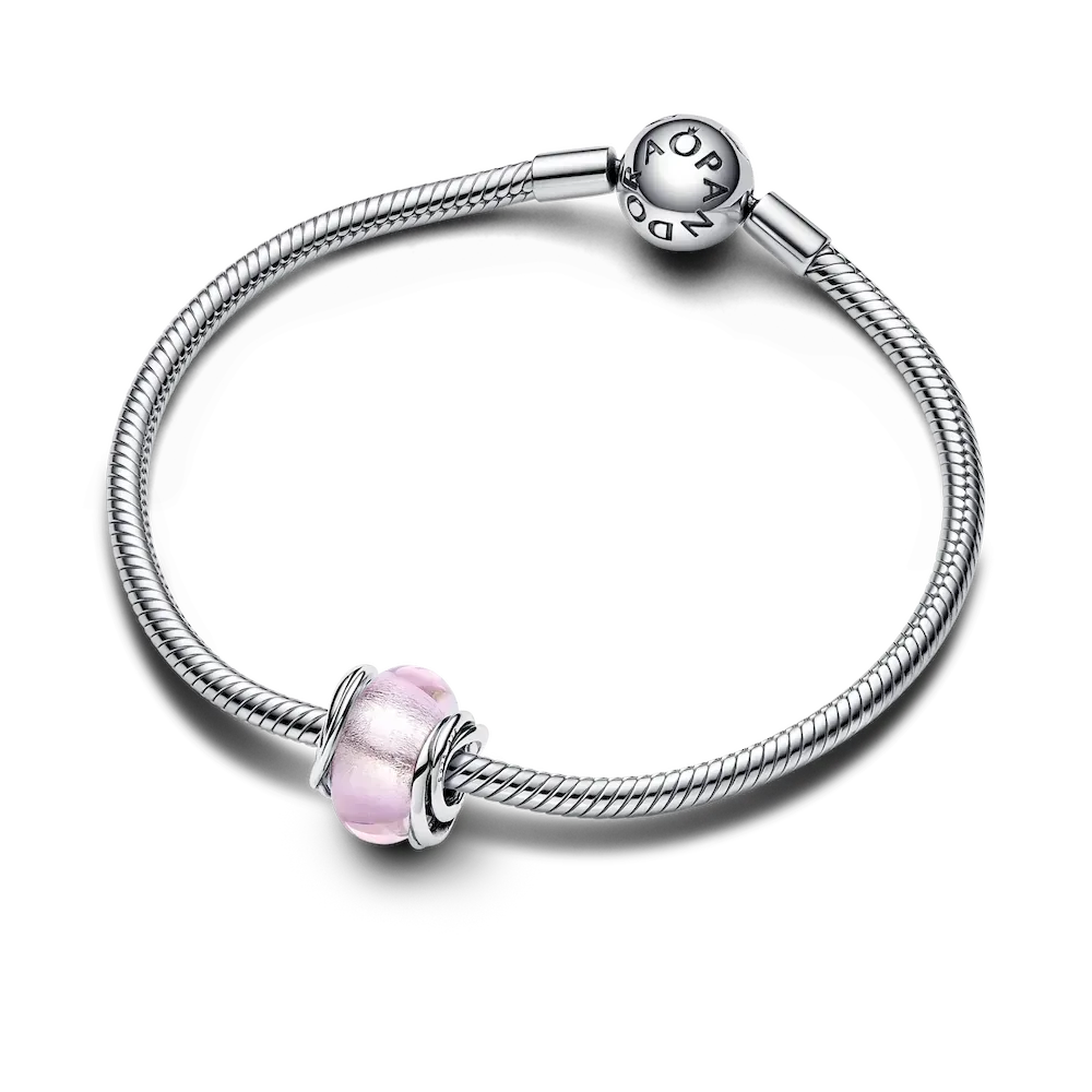 Encircled Pink Murano Glass Charm - Image 6