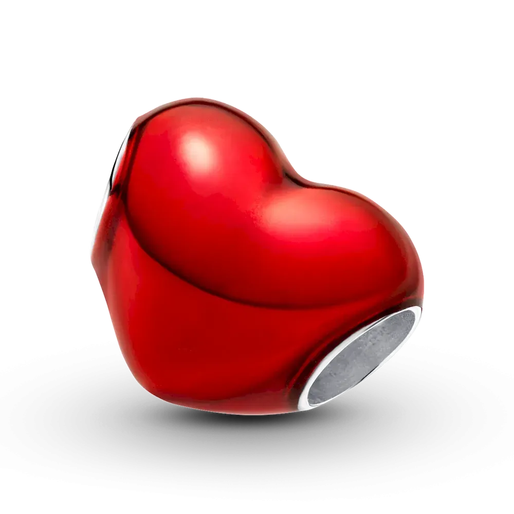 Metallic Red Heart Charm - Image 9