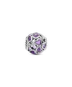 Openwork Hearts Mom Charm