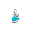 Turquoise-colored Whale Dangle Charm