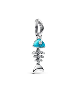 Turquoise-colored Fishbone Dangle Charm