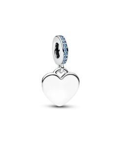 Heart Blue Stone Dangle Charm