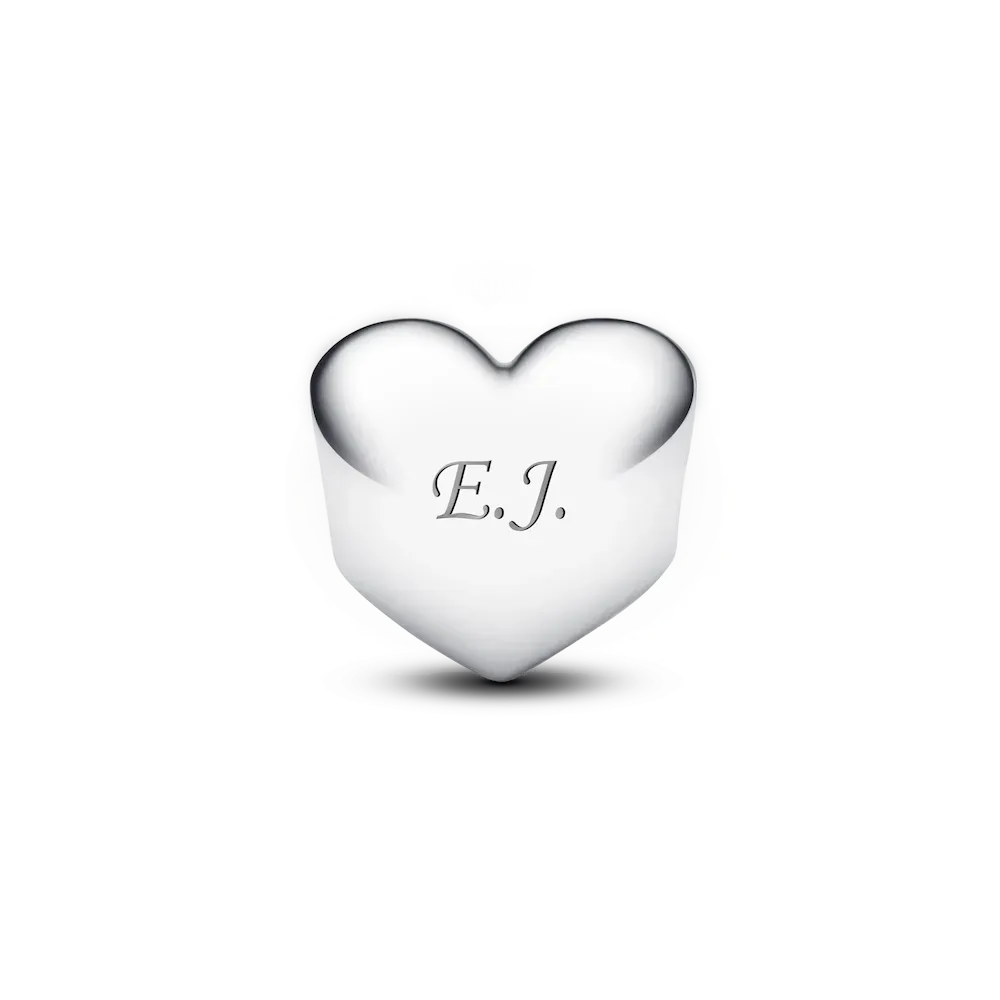 Engravable Red Stone Heart Charm - Image 5