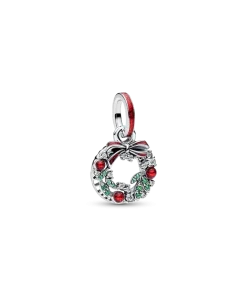 Holiday Wreath Double Dangle Charm