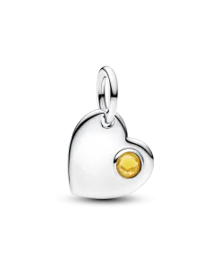 Alternative view of November Birthstone Heart Pendant Necklace