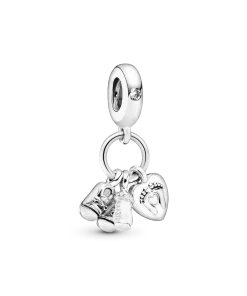 Baby Bottle and Shoes Dangle Charm
