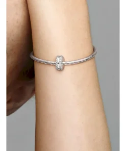 Alternative view of Double Lined Pavé Clip Charm