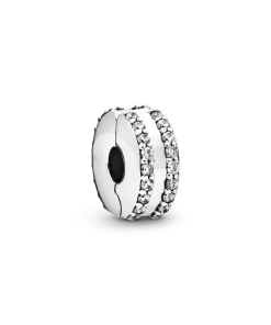 Double Lined Pavé Clip Charm