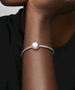 Alternative view of Engravable Sparkling Button Charm