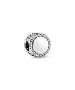 Engravable Sparkling Button Charm