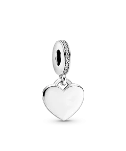 Engravable Heart Tag Dangle Charm