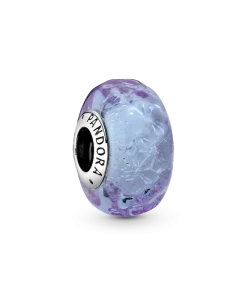 Wavy Lavender Murano Glass Charm