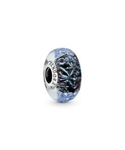 Wavy Dark Blue Murano Glass Ocean Charm