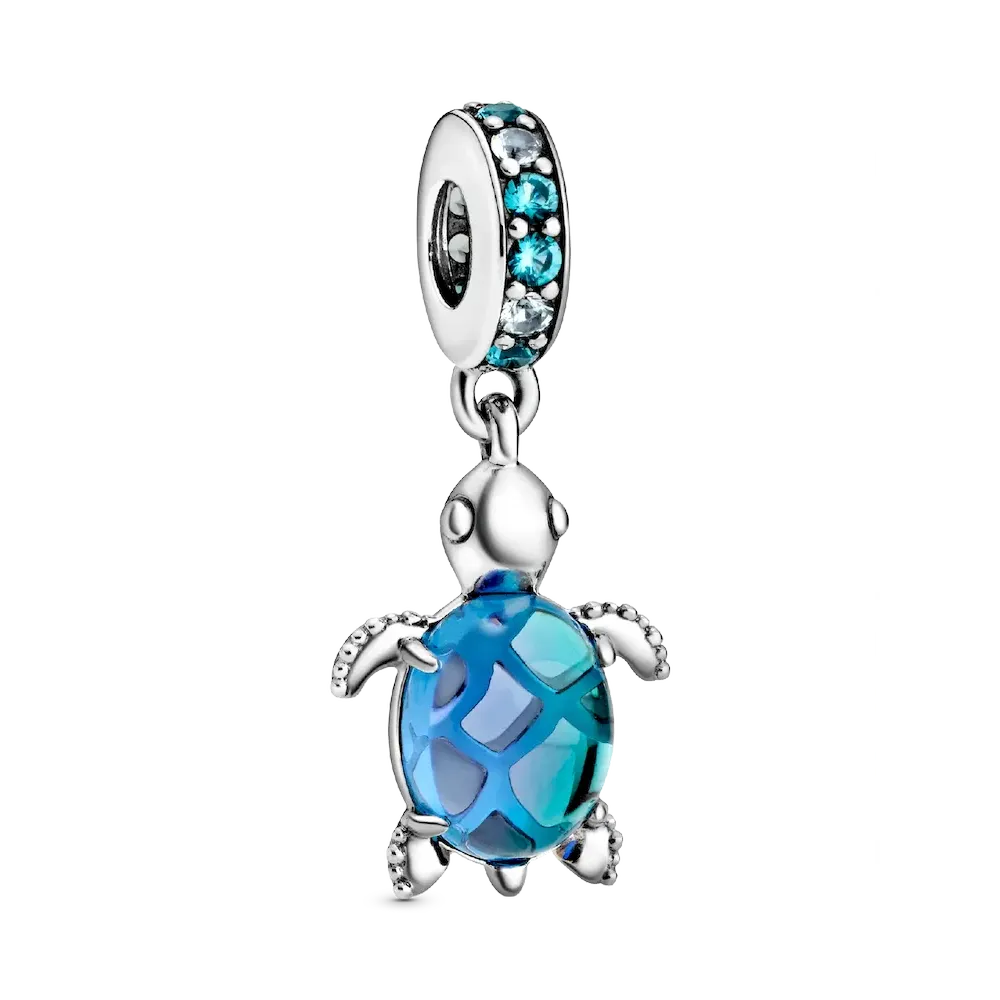 Murano Glass Sea Turtle Dangle Charm