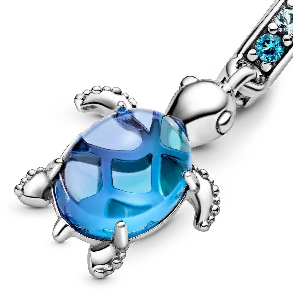 Murano Glass Sea Turtle Dangle Charm - Image 8