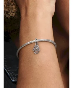 Alternative view of Protective Hamsa Hand Dangle Charm