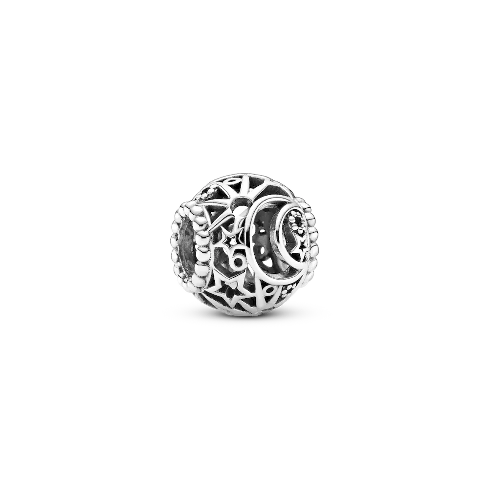 Openwork Sun, Stars & Moon Charm