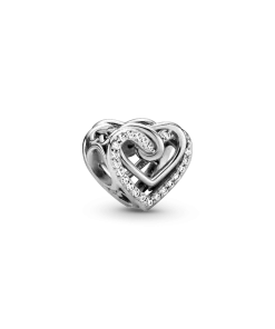 Sparkling Entwined Hearts Charm