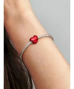 Alternative view of Metallic Red Heart Charm