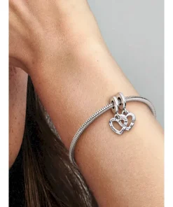 Alternative view of Linked Sister Hearts Split Dangle Charm