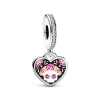 Day of the Dead Sugar Skull Heart Dangle Charm