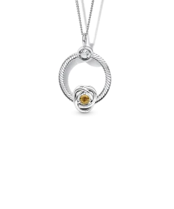 November Birthstone Eternity Circle O Pendant Set