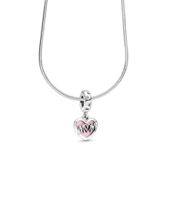 Script Heart Mom Necklace Set