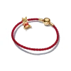 Winnie the Pooh Red and Gold Leather Bracelet Set