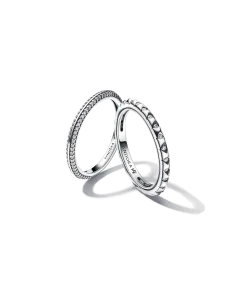 Pandora ME Pyramids & Pavé Ring Set